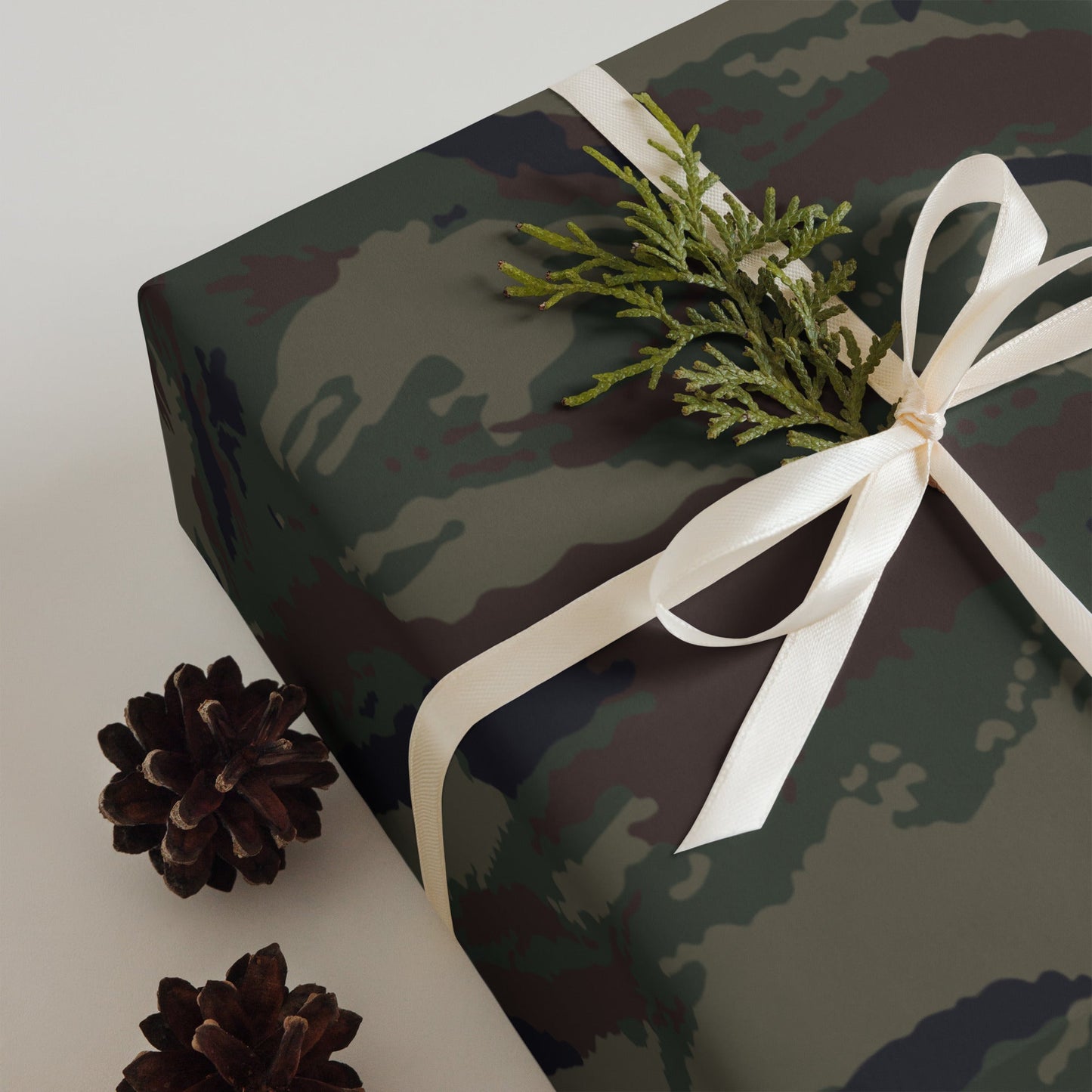 Kamysh Woodland Camo Wrapping Paper Sheets _ Concealing Coloration