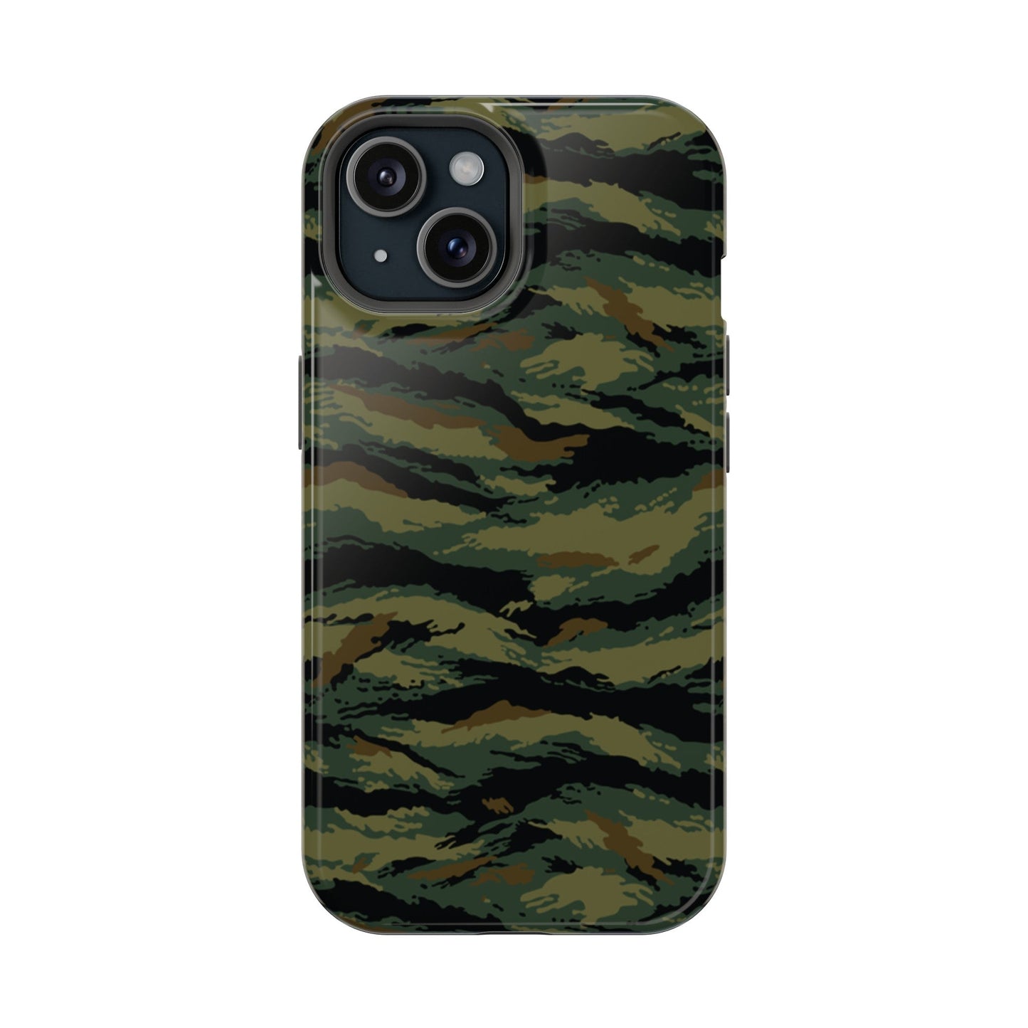 Kamysh Woodland Tigr Camo Magsafe iPhone 15 Field Case _ Concealing Coloration