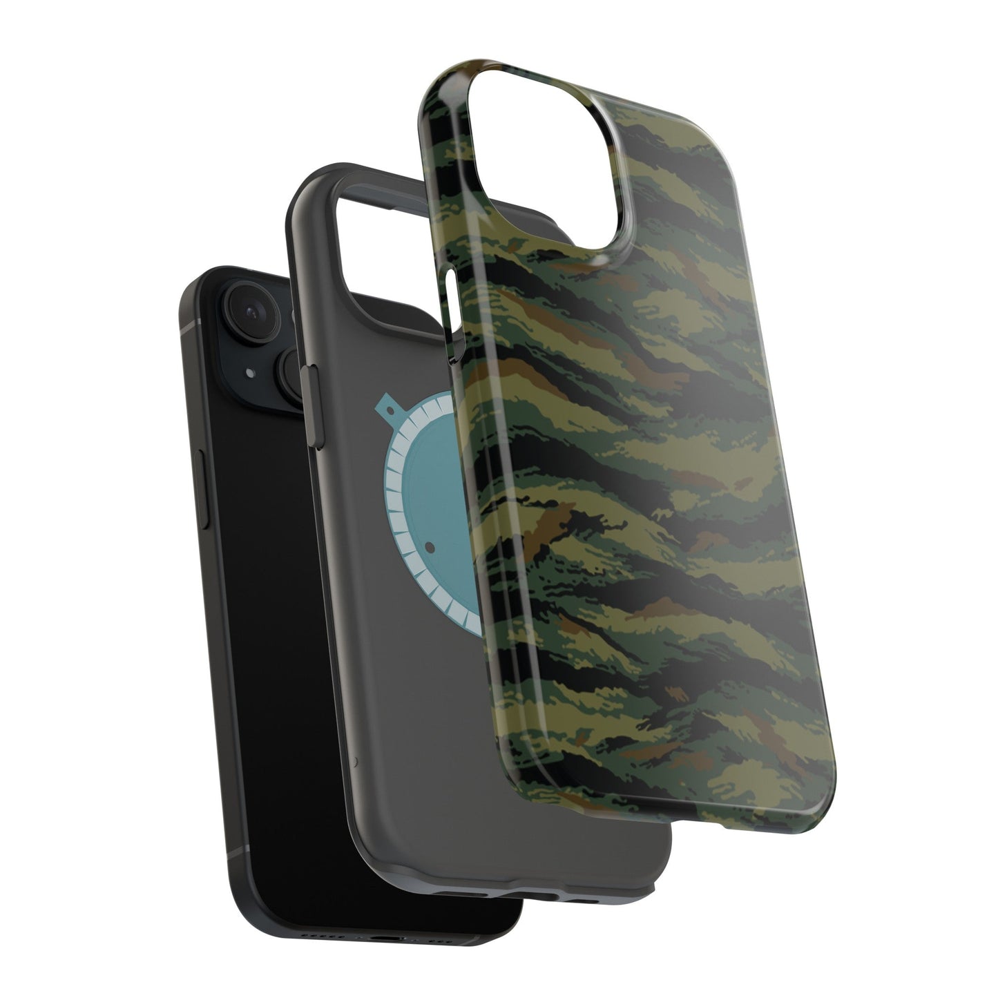 Kamysh Woodland Tigr Camo Magsafe iPhone 15 Field Case _ Concealing Coloration