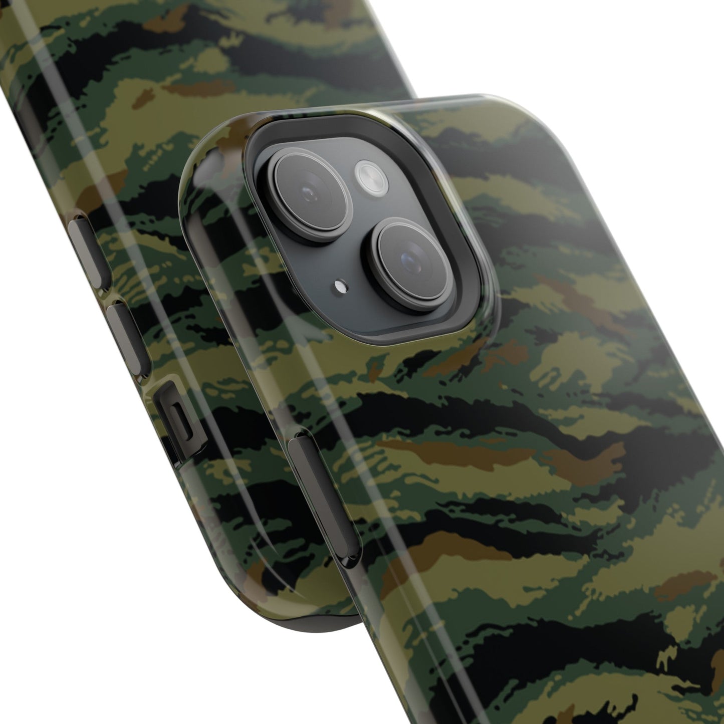 Kamysh Woodland Tigr Camo Magsafe iPhone 15 Field Case _ Concealing Coloration