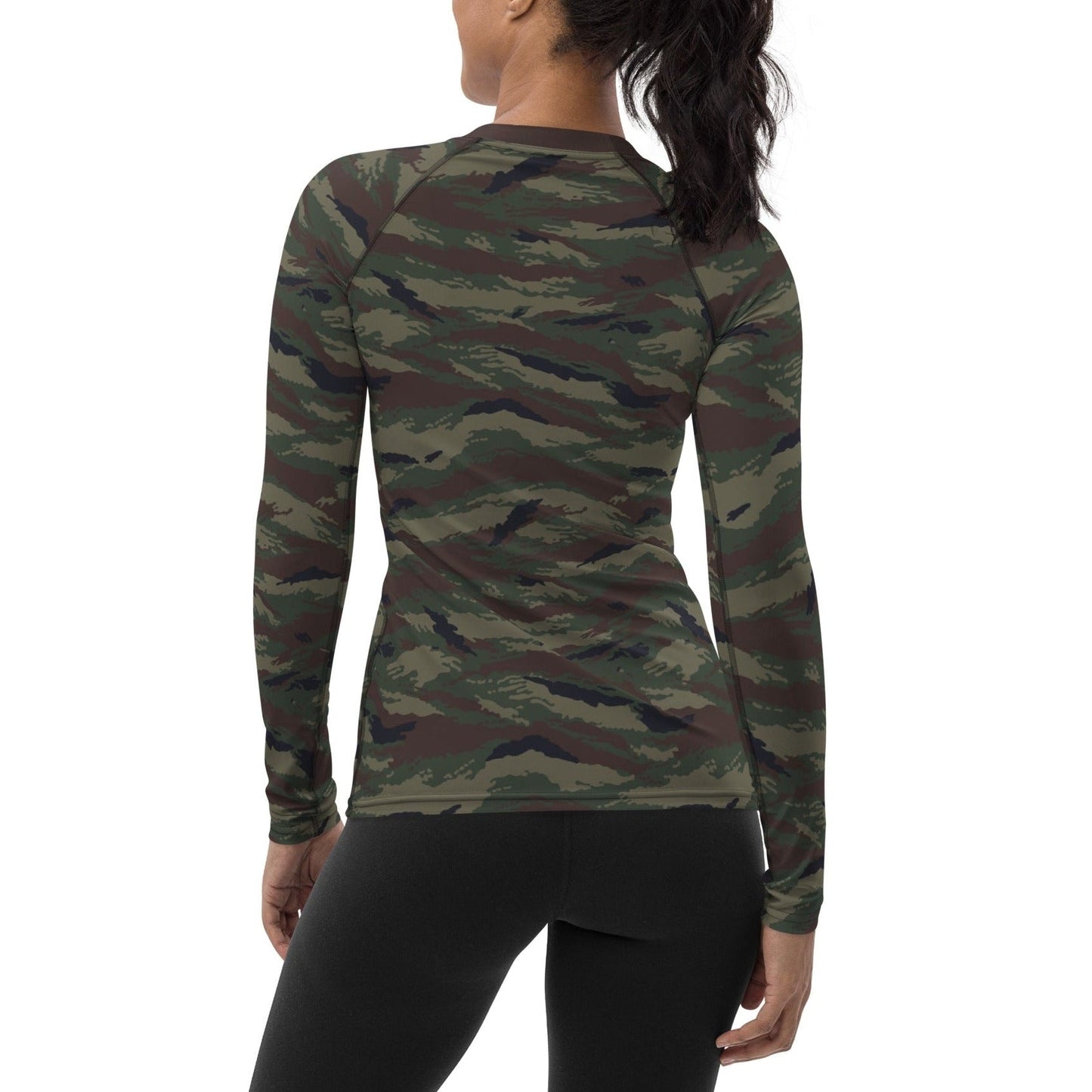 Kamysh Woodland Tigr Camo Women's Long-sleeve Base Layer _ Concealing Coloration