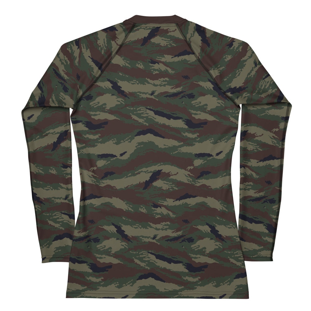 Kamysh Woodland Tigr Camo Women's Long-sleeve Base Layer _ Concealing Coloration
