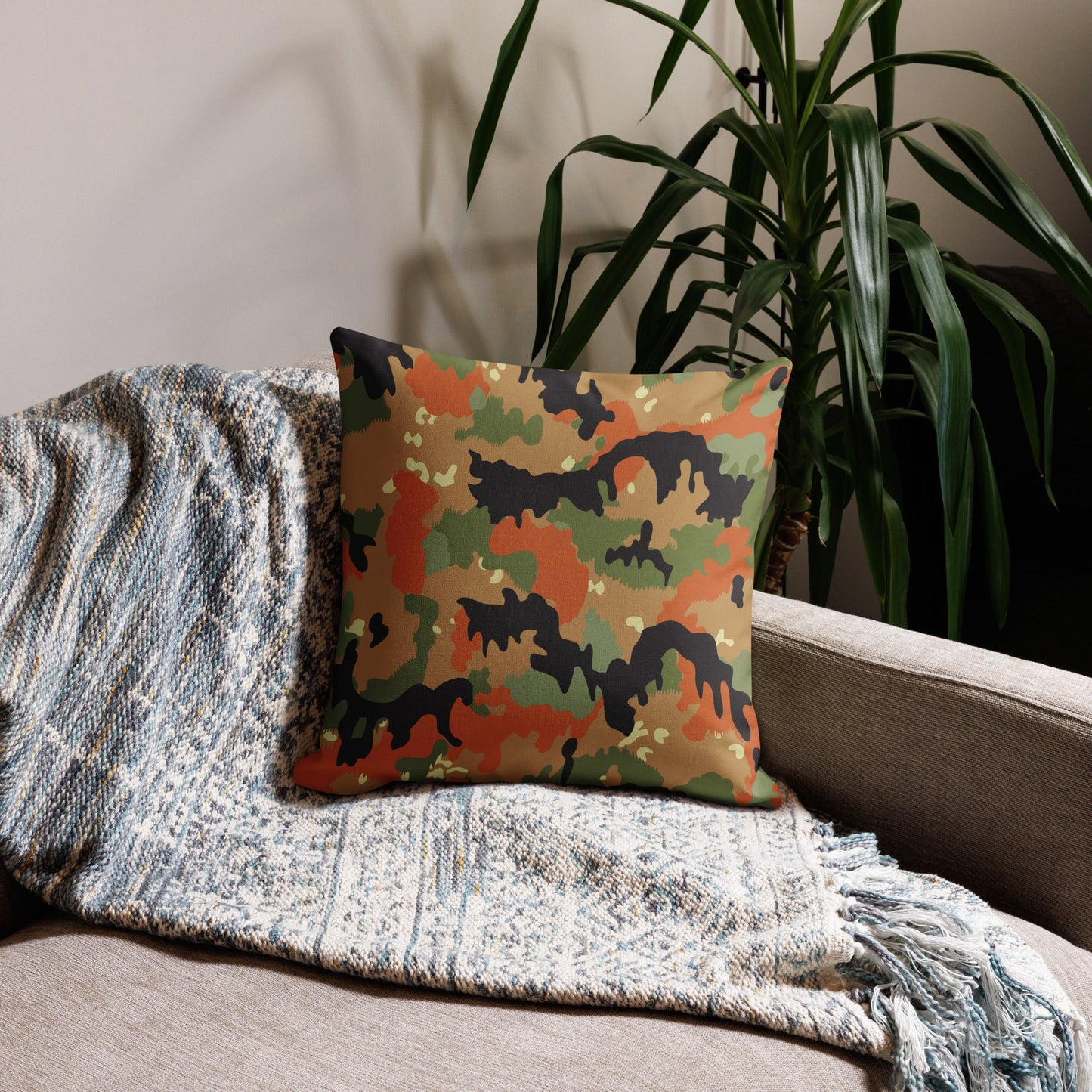 Leibermuster Camo 18" Throw Pillow _ Concealing Coloration