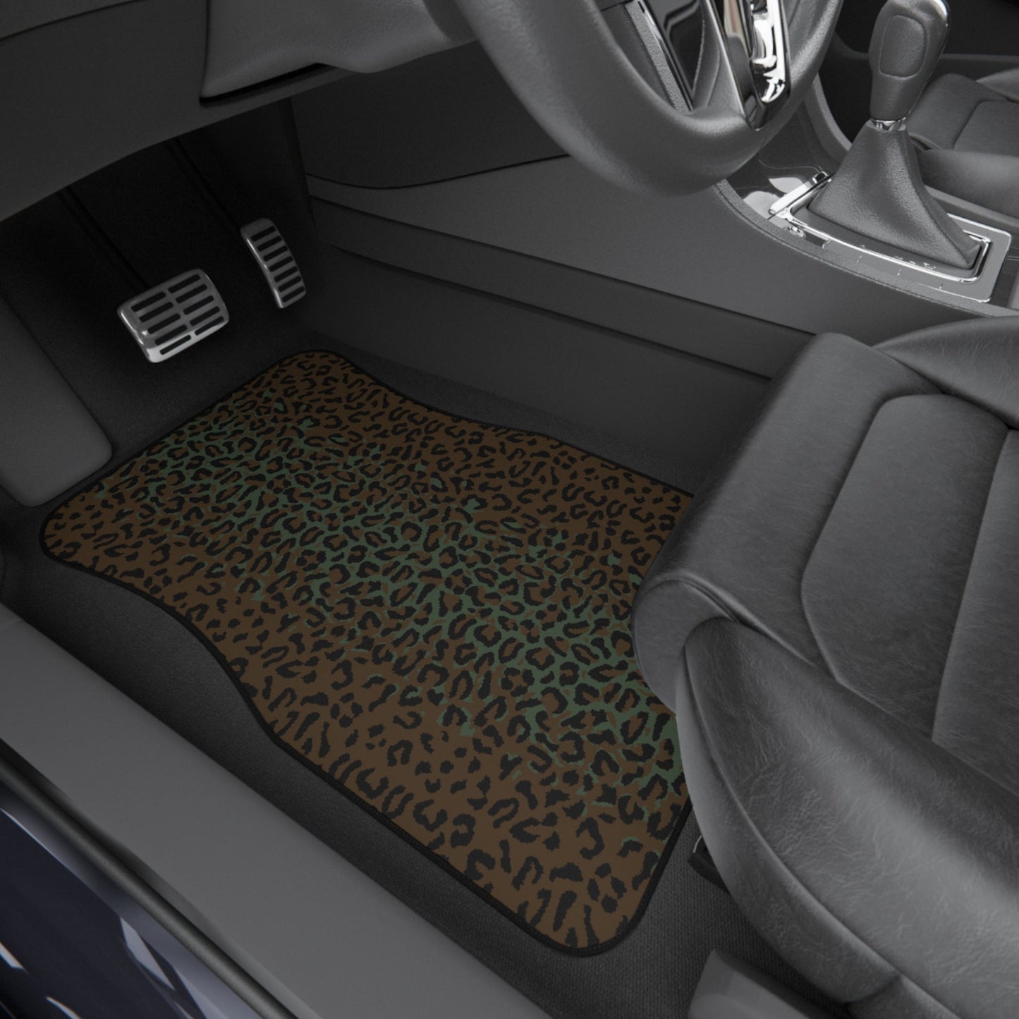 Leopard Spot Camo All-Weather Car Mats (Set of 4) _ Concealing Coloration