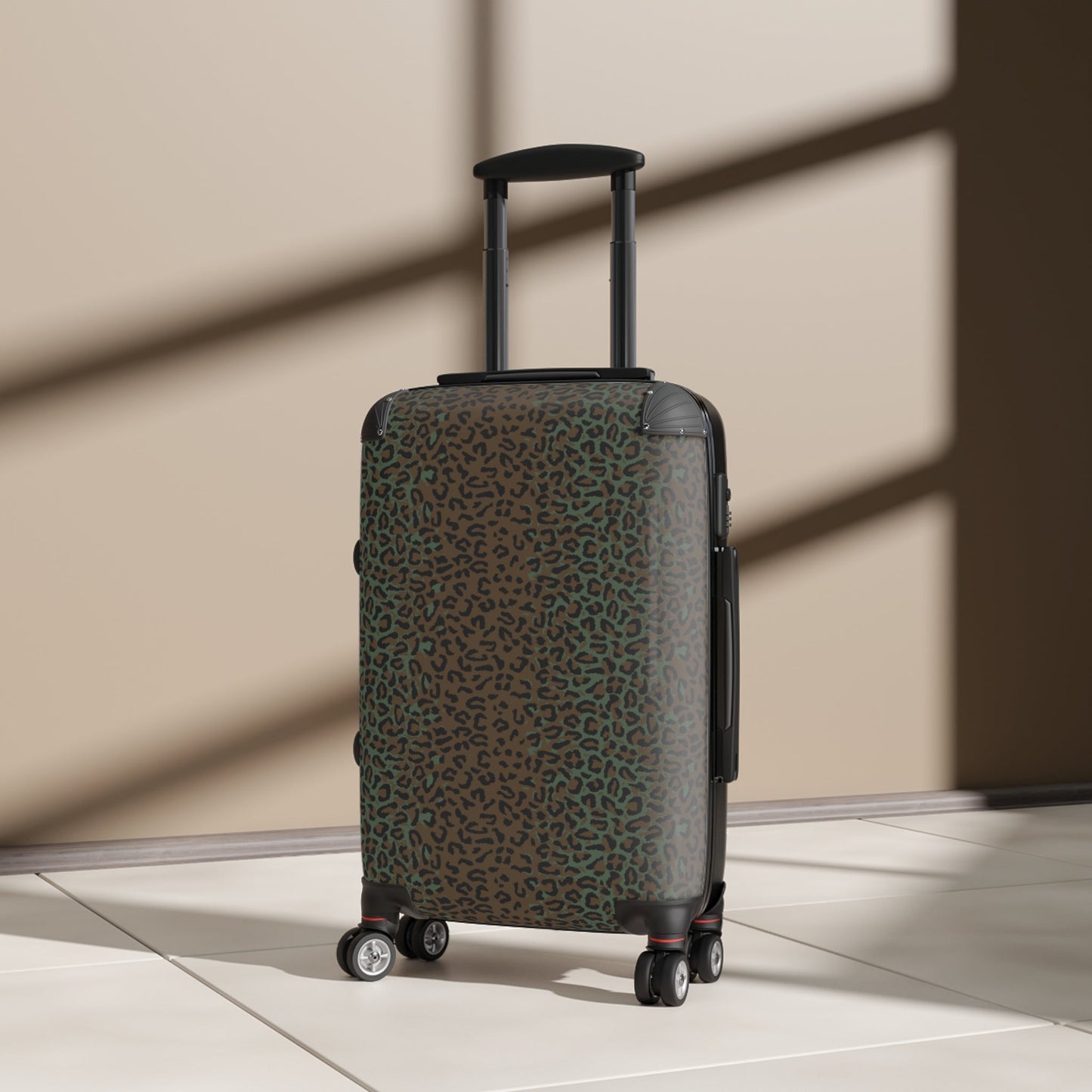 Leopard Spot Camo Carry-On Roller Suitcase _ Concealing Coloration