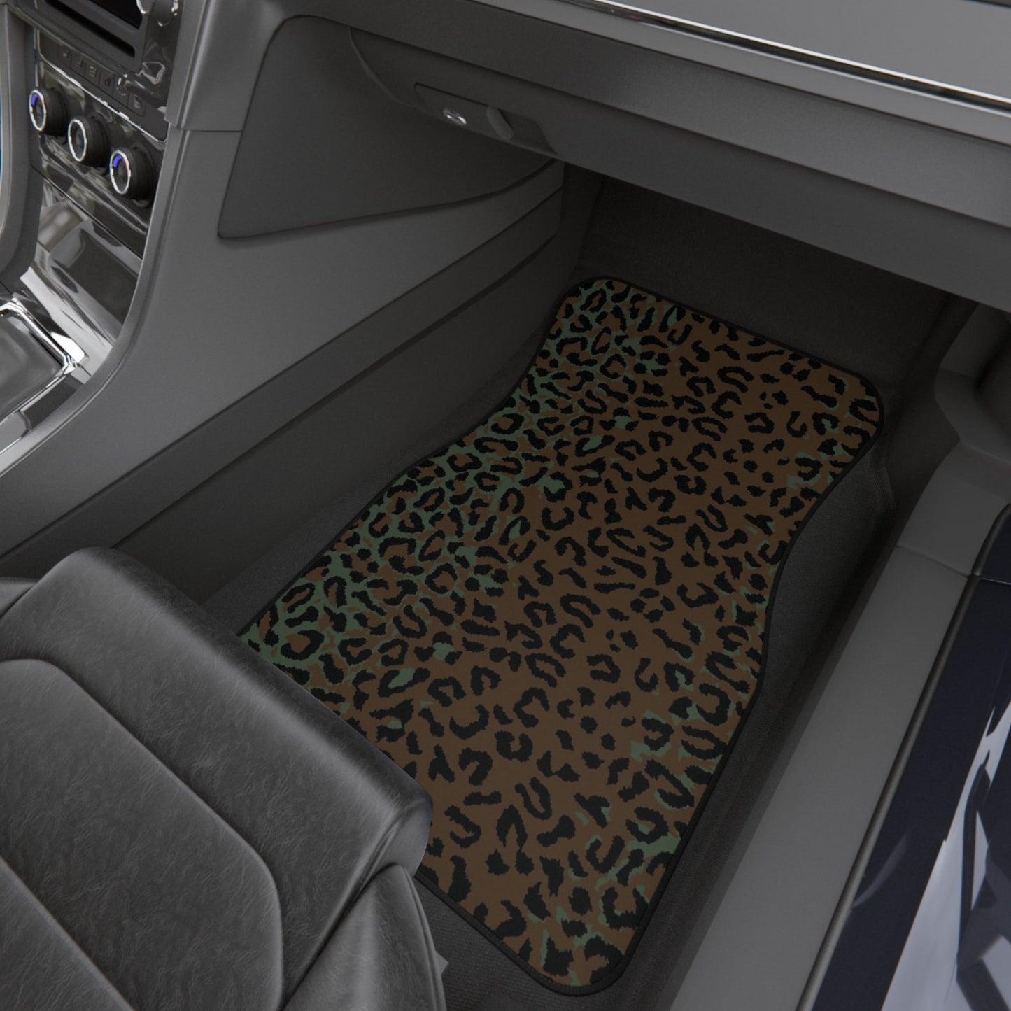 Leopard Spot Camo Front Seat Car Mats (Set of 2) _ Concealing Coloration