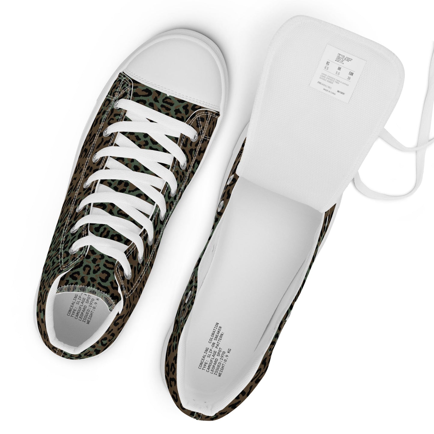 Leopard Spot Camo Men's Sneaker Hi - Concealing Coloration
