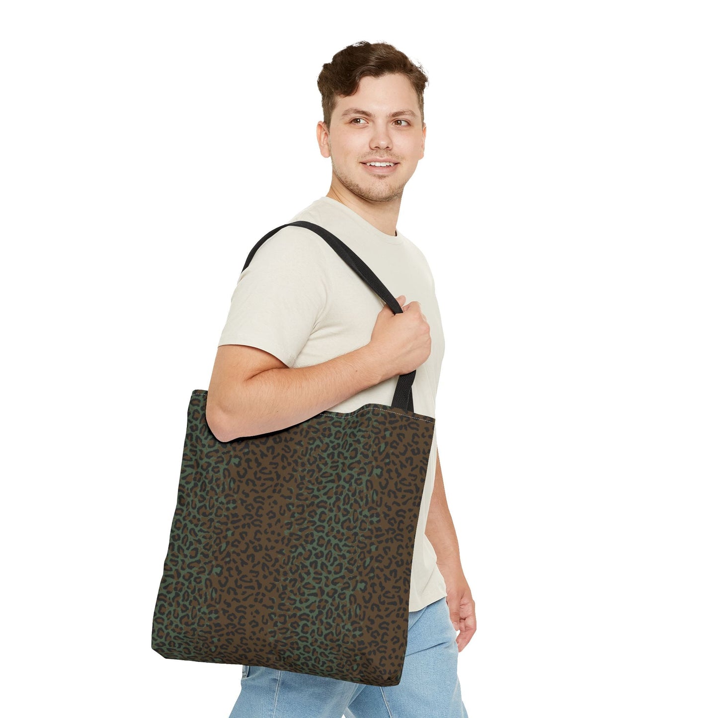 Leopard Spot Camo Vertical Tote Bag _ Concealing Coloration
