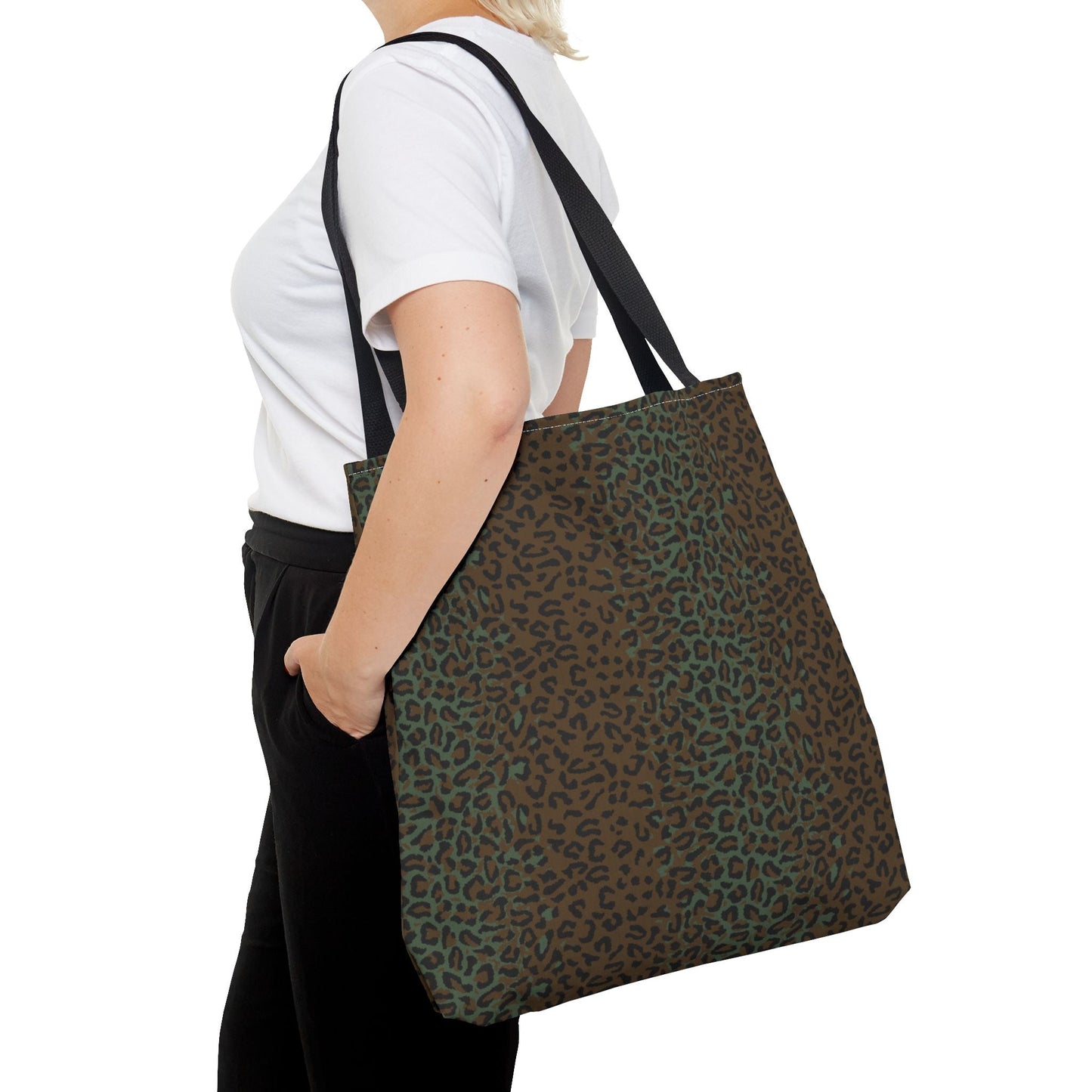 Leopard Spot Camo Vertical Tote Bag _ Concealing Coloration