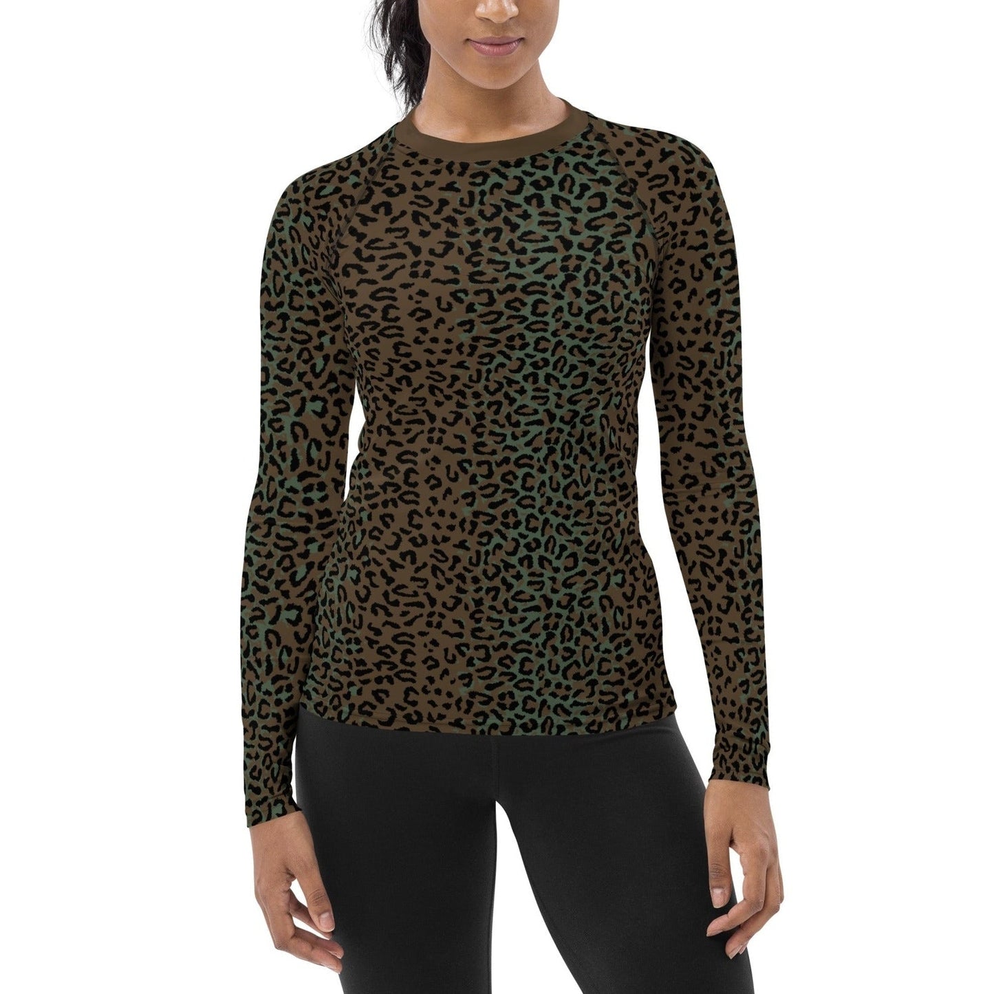 Leopard Spot Camo Women's Long-sleeve Base Layer _ Concealing Coloration