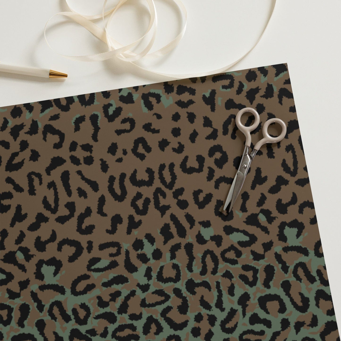 Leopard Spot Camo Wrapping Paper _ Concealing Coloration