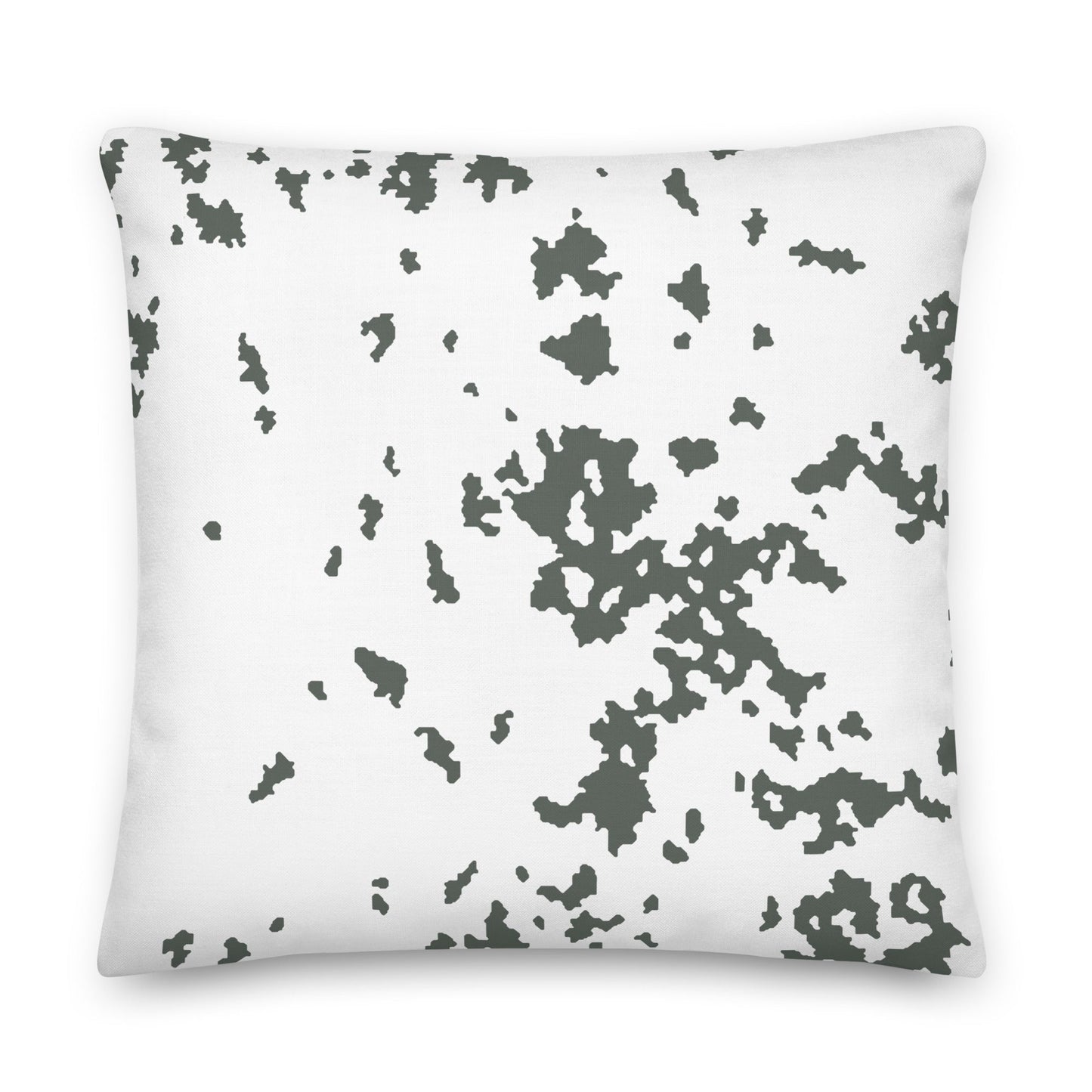 M05 Snow Camo 22" Throw Pillow _ Concealing Coloration