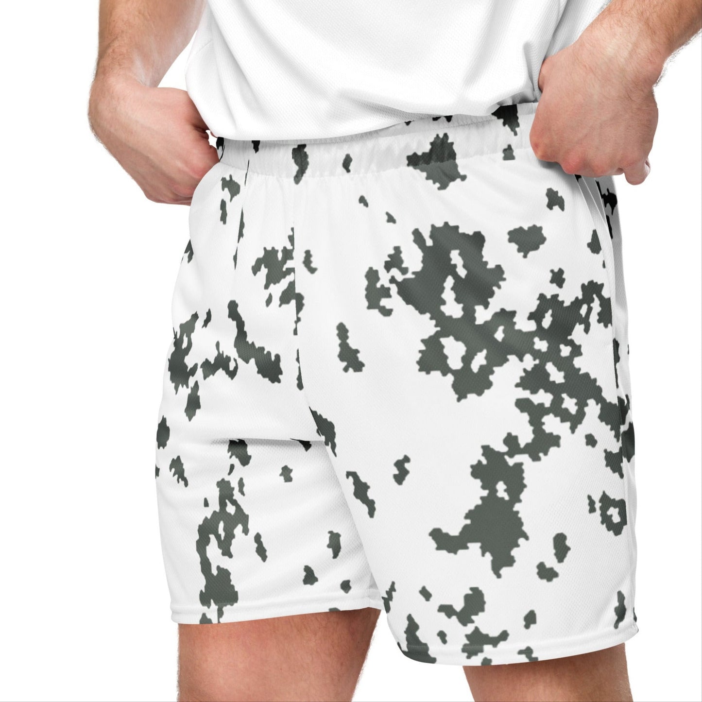 M05 Snow Camo Basketball Shorts _ Concealing Coloration