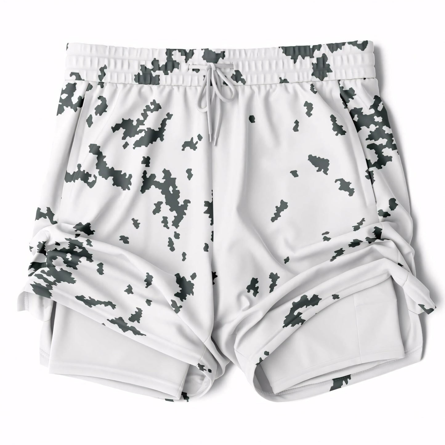M05 Snow Camo Lined Shorts 7" _ Concealing Coloration
