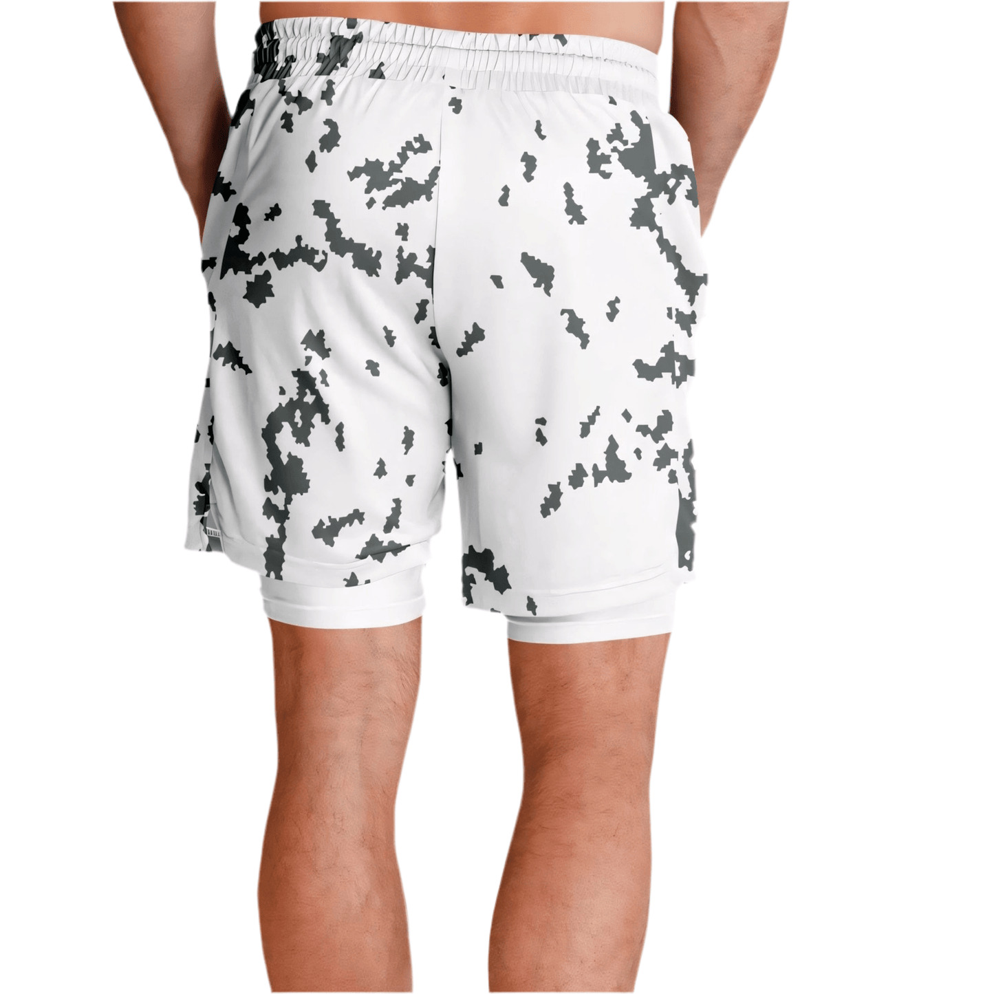 M05 Snow Camo Lined Shorts 7" _ Concealing Coloration