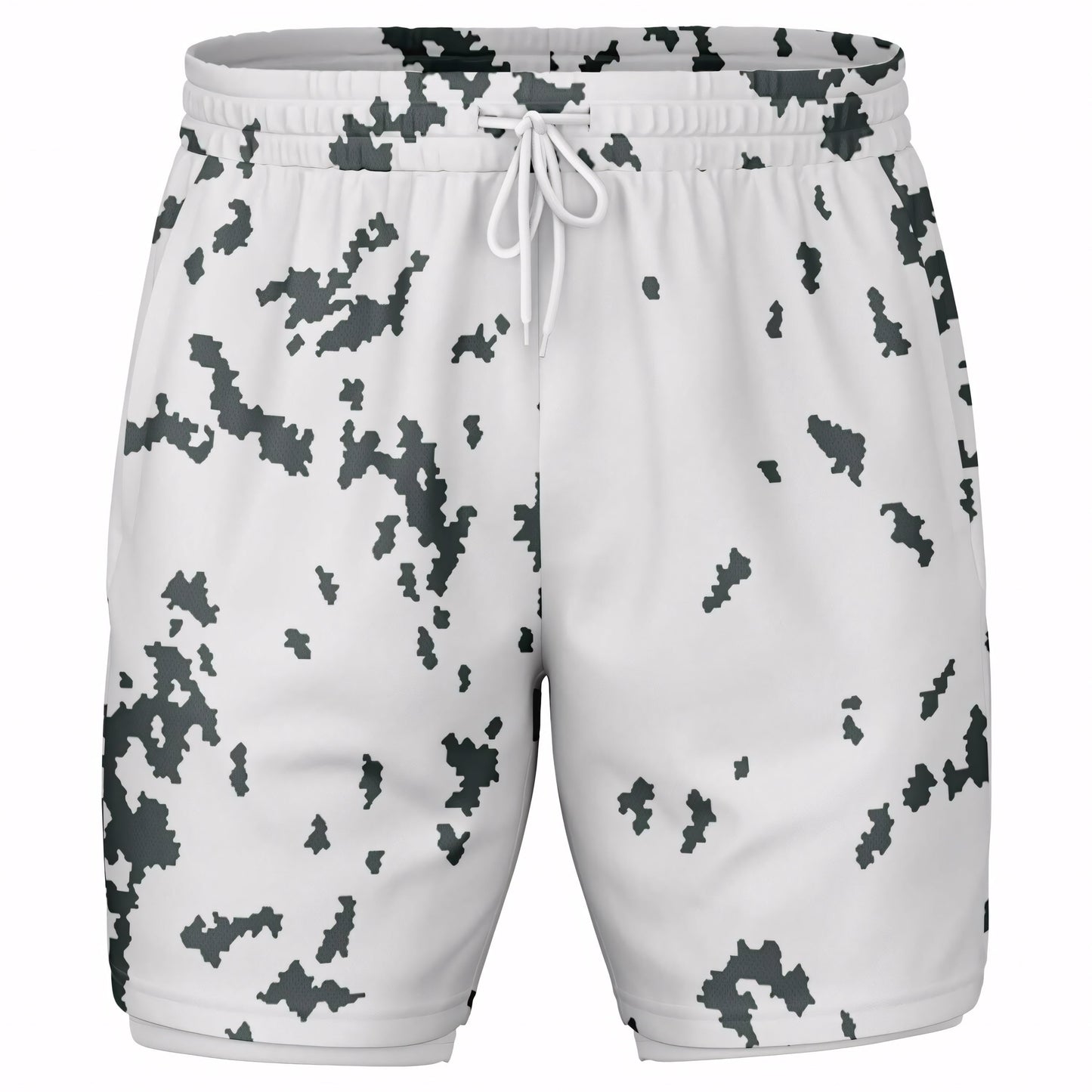 M05 Snow Camo Lined Shorts 7" _ Concealing Coloration