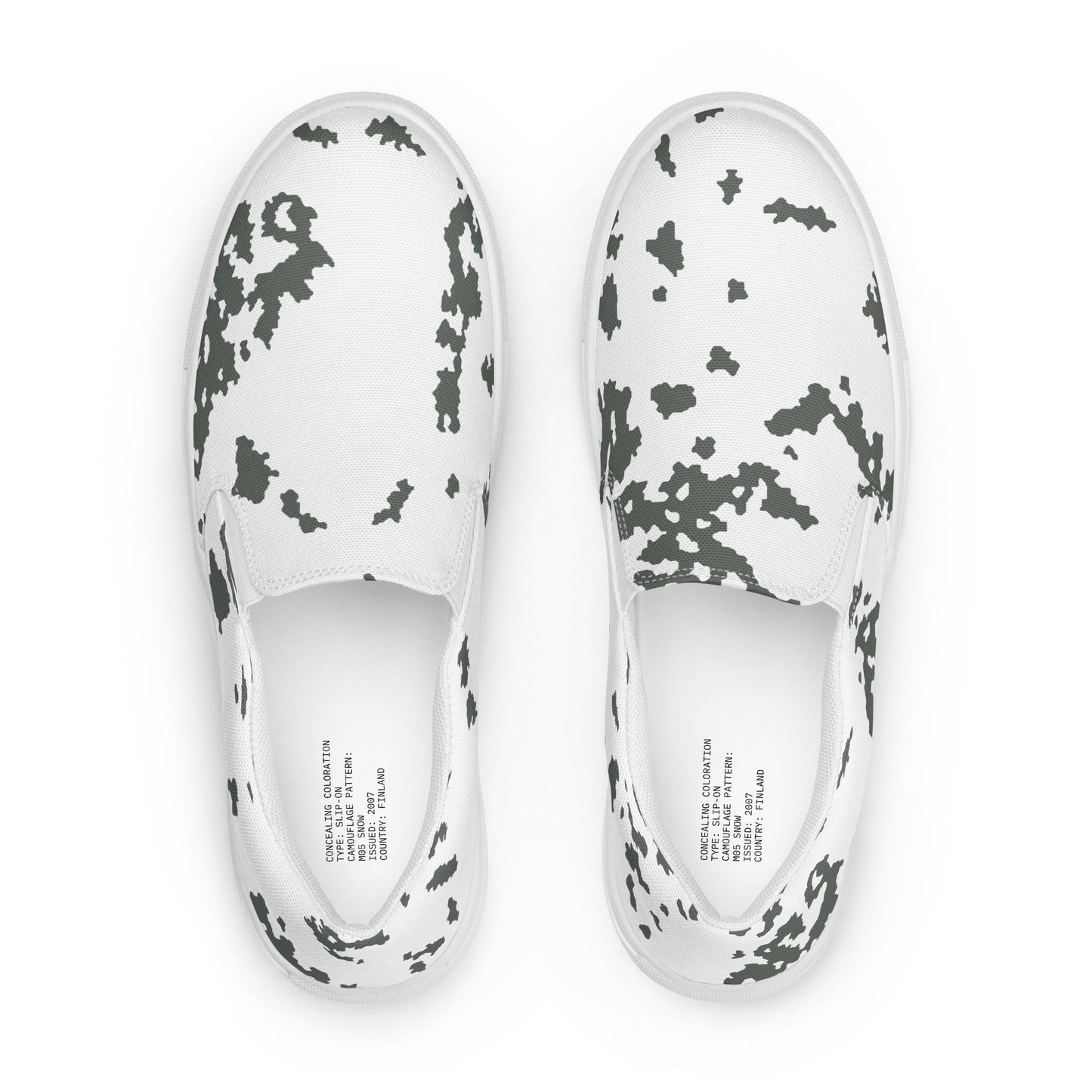 M05 Snow Camo Men's Slip-On Sneaker - Concealing Coloration