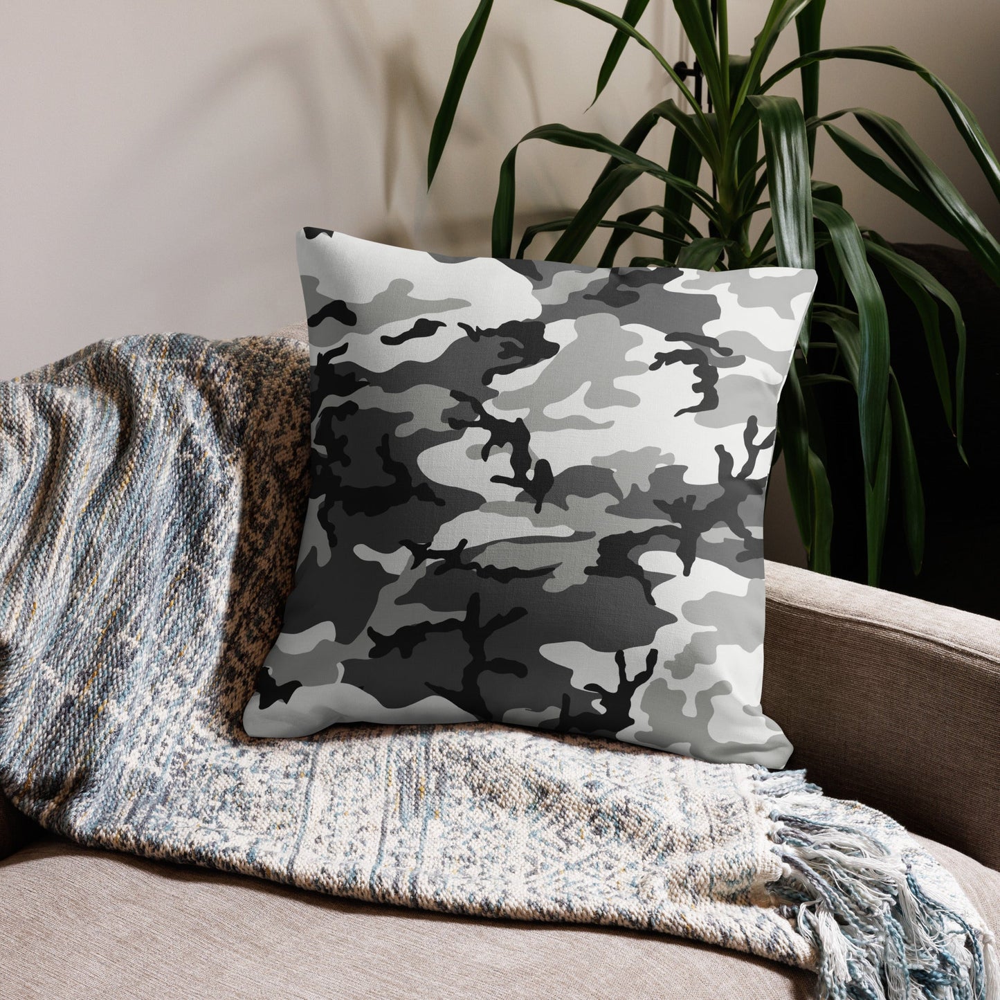 M81 Urban Camo 22" Throw Pillow _ Concealing Coloration