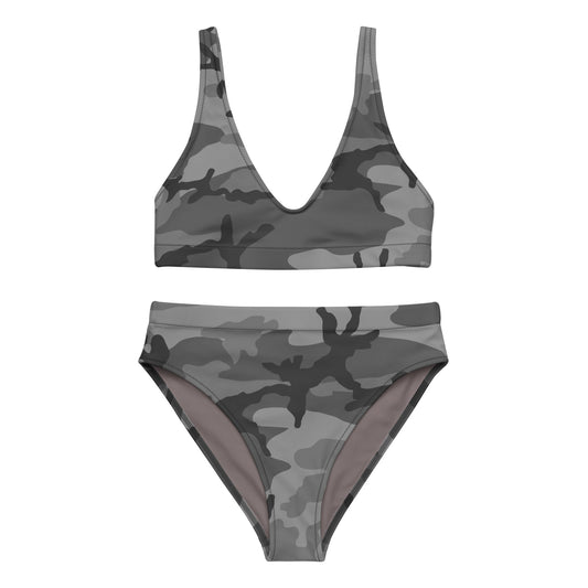 M81 Urban Camo High-waisted Bikini Set (Gray-Dominant Variation) - Concealing Coloration