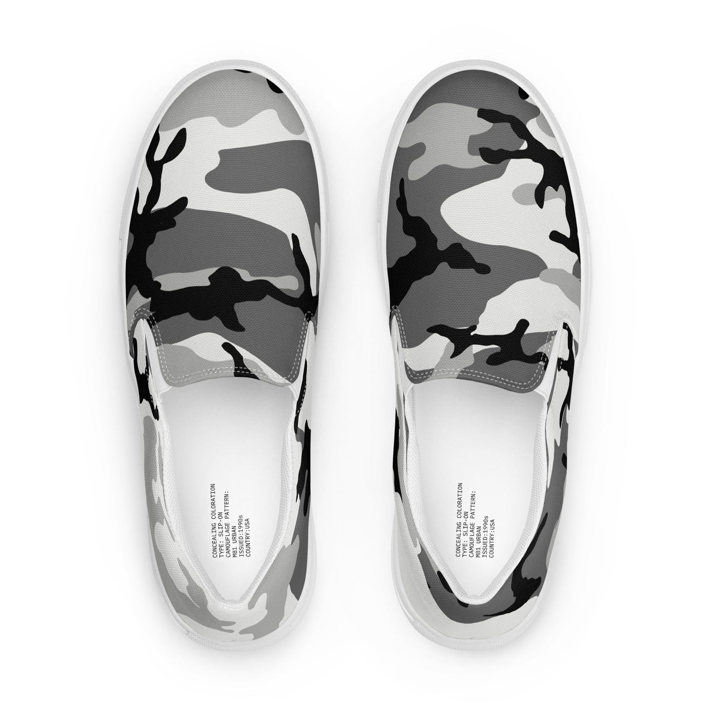 M81 Urban Camo Men's Slip-On Sneaker _ Concealing Coloration