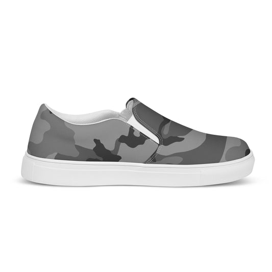 M81 Urban Camo Men's Slip-On Sneaker (Gray-Dominant) - Concealing Coloration