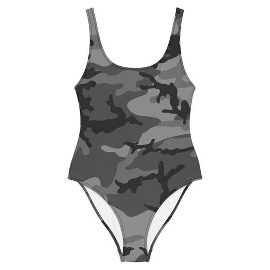 M81 Urban Camo One-Piece Swimsuit (Gray-Dominant Variation) - Concealing Coloration