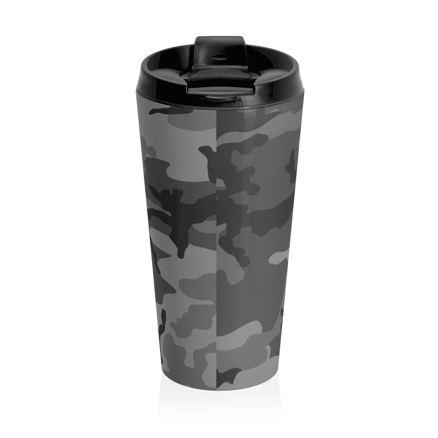 M81 Urban Camo Stainless Steel 15oz Travel Mug (Gray-Dominant) - Concealing Coloration