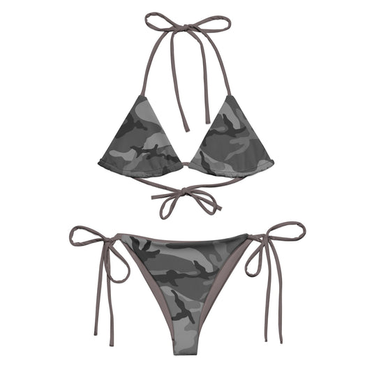 M81 Urban Camo String Bikini Set (Gray-Dominant) - Concealing Coloration