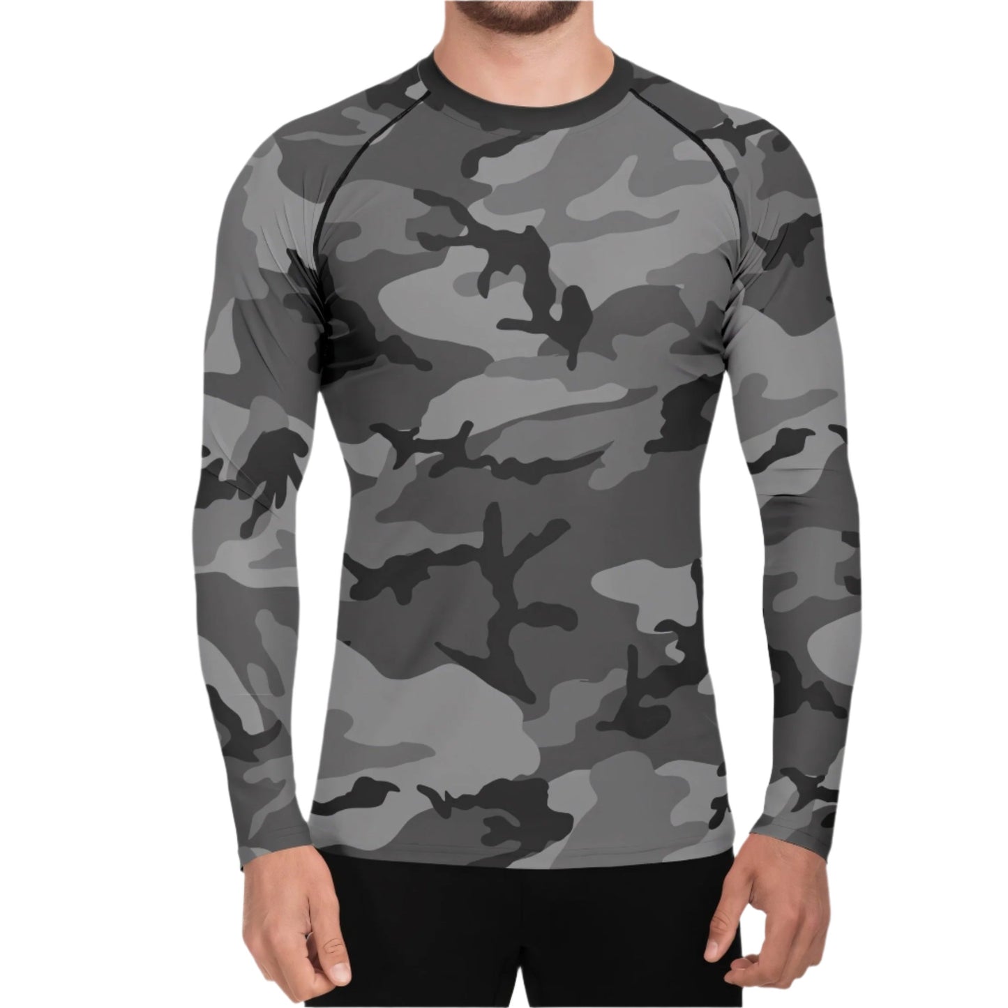 M81 Urban Camo Men's Long-sleeve Base Layer (Gray-Dominant Variation) _ Concealing Coloration