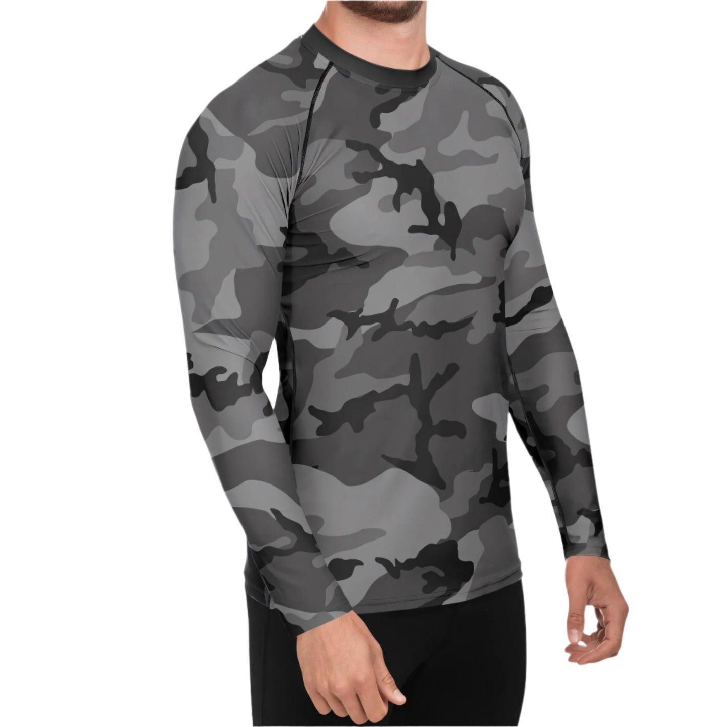 M81 Urban Camo Men's Long-sleeve Base Layer (Gray-Dominant Variation) _ Concealing Coloration