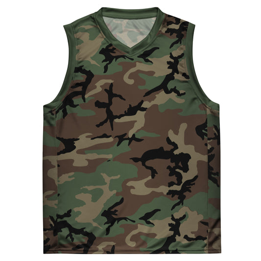 M81 Woodland Camo Basketball Jersey - Concealing Coloration