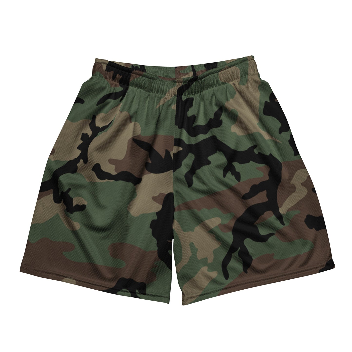 M81 Woodland Camo Basketball Shorts _ Concealing Coloration