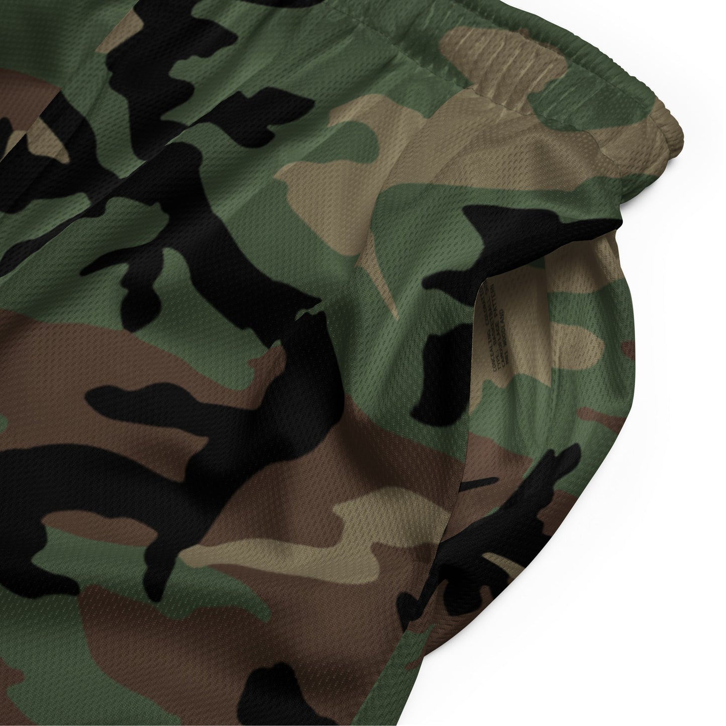 M81 Woodland Camo Basketball Shorts _ Concealing Coloration
