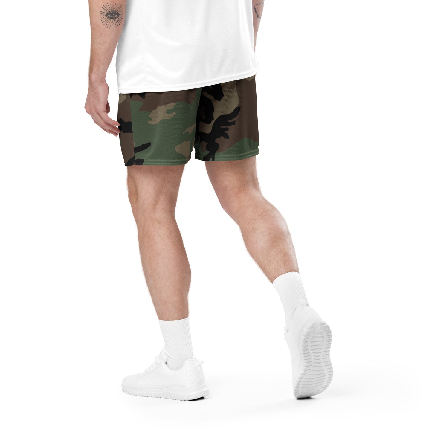 M81 Woodland Camo Basketball Shorts _ Concealing Coloration