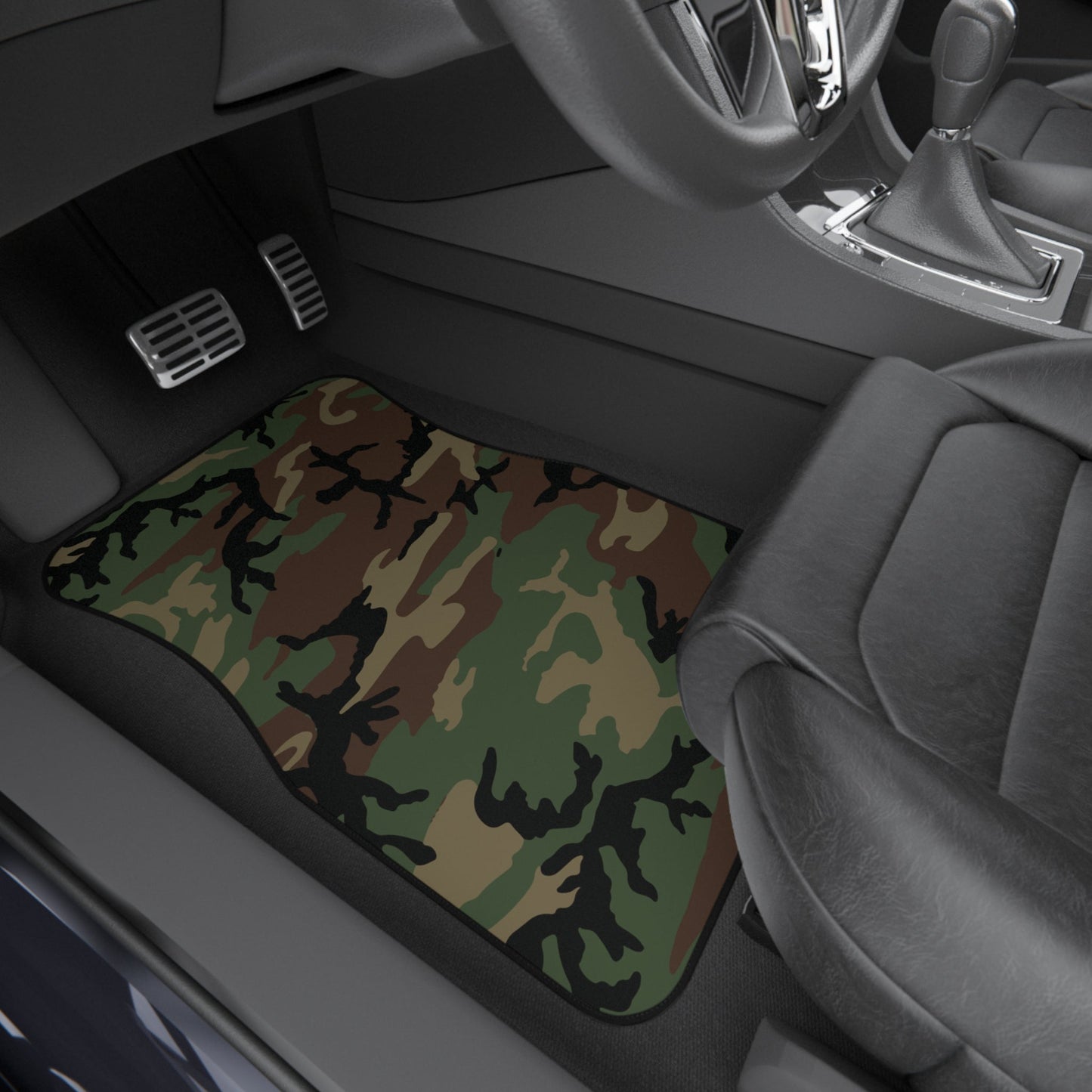 M81 Woodland Camo Front Seat Car Mats (Set of 2) _ Concealing Coloration