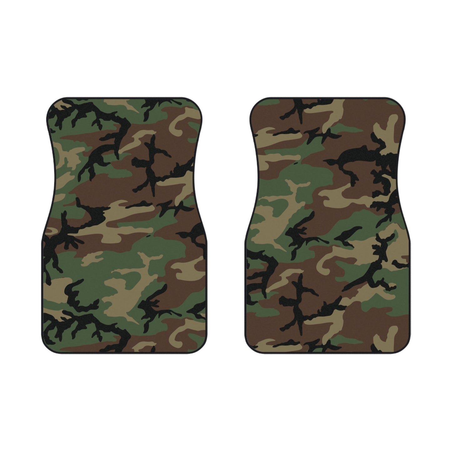 M81 Woodland Camo Front Seat Car Mats (Set of 2) _ Concealing Coloration