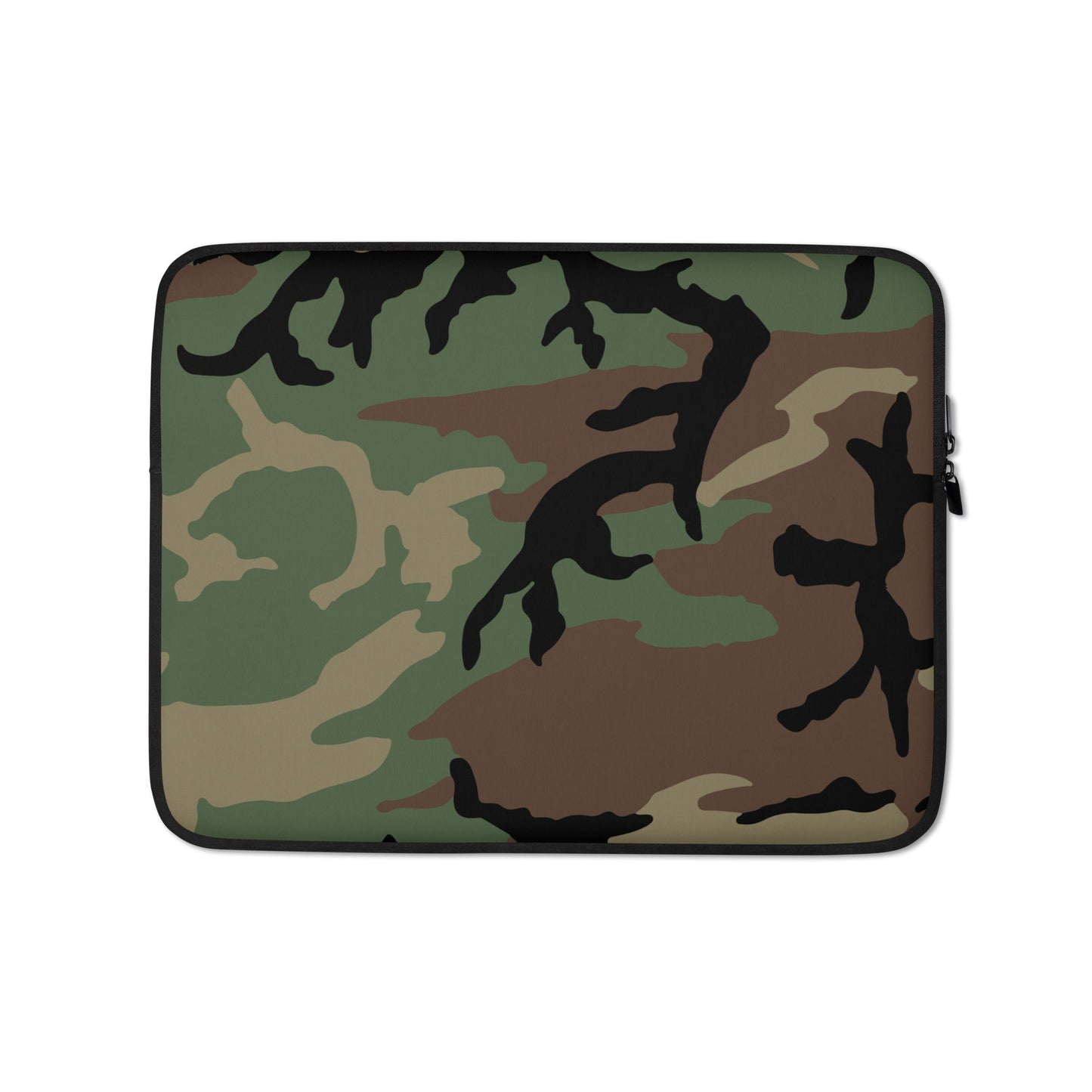 M81 Woodland Camo Laptop Sleeve _ Concealing Coloration