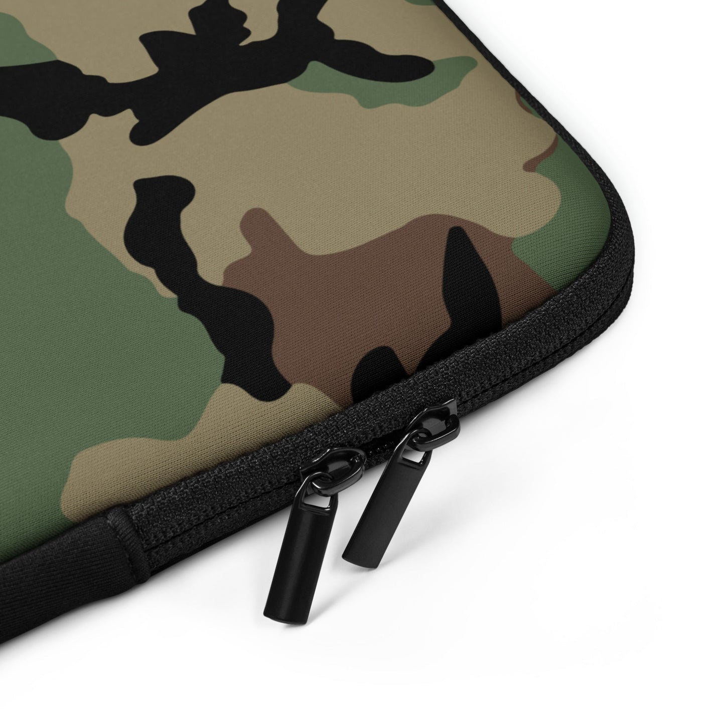 M81 Woodland Camo Laptop Sleeve _ Concealing Coloration