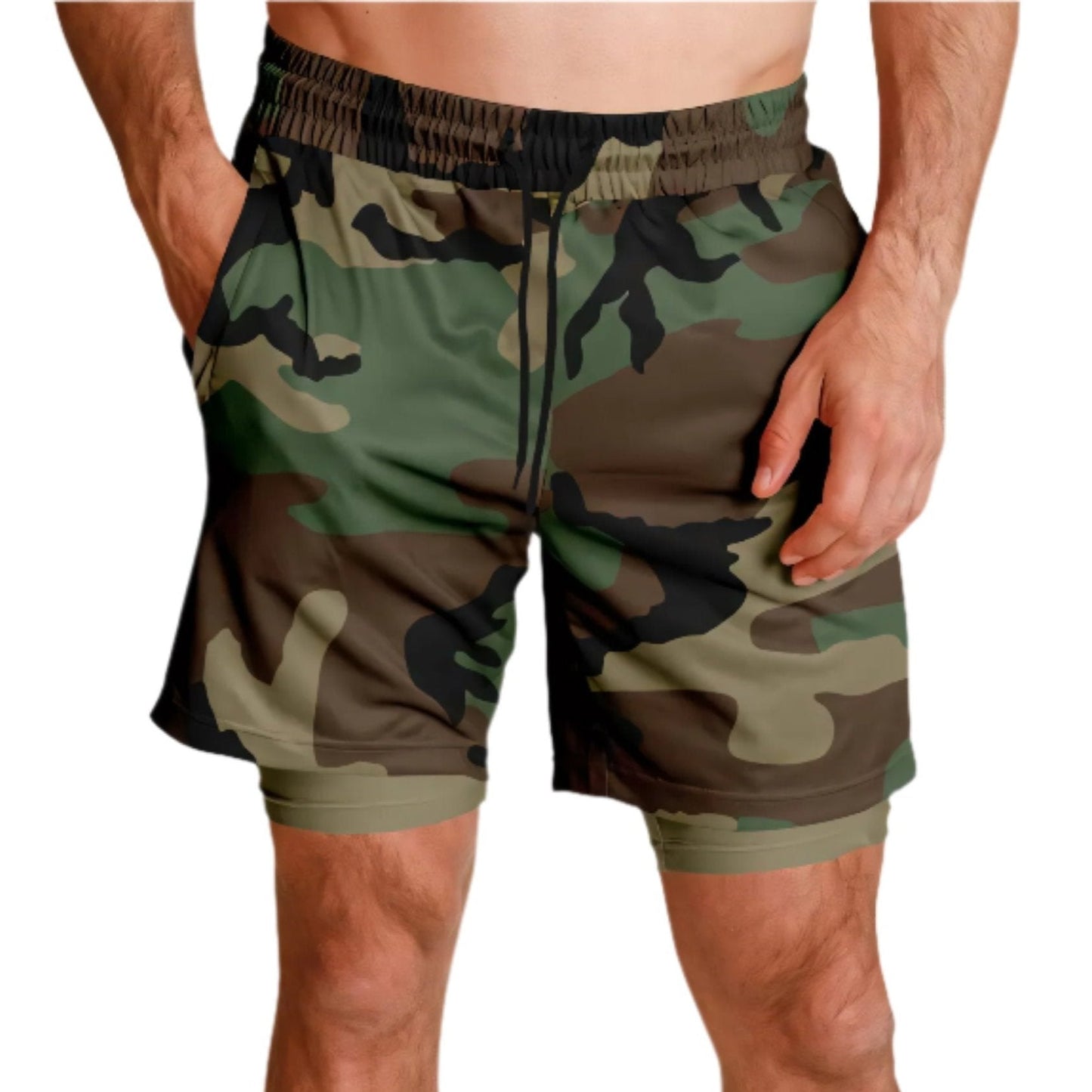 M81 Woodland Camo Lined Shorts 7" _ Concealing Coloration