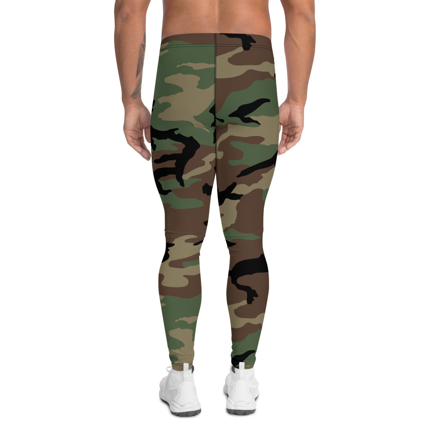 M81 Woodland Camo Men's Leggings - Concealing Coloration