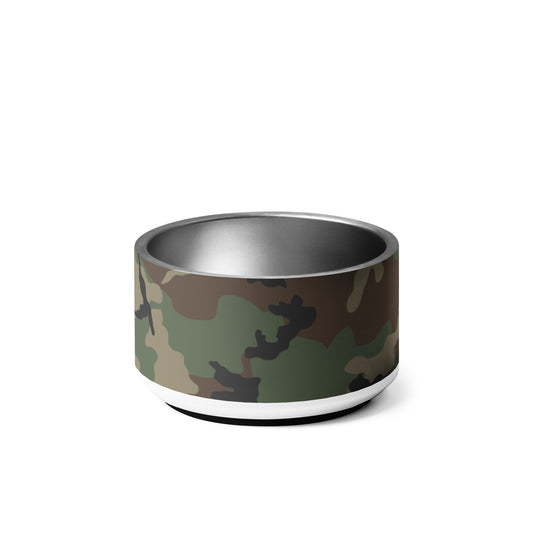 M81 Woodland Camo Pet Bowl 18oz - Concealing Coloration