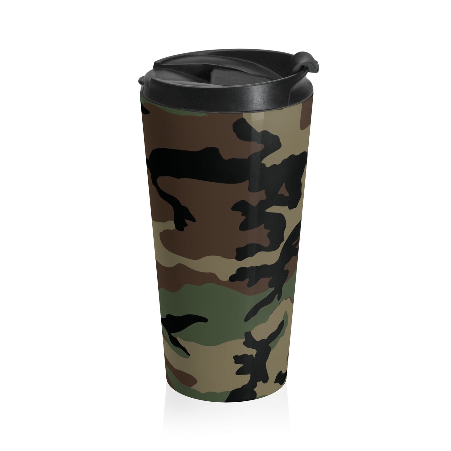 M81 Woodland Camo Stainless Steel Travel Mug - Concealing Coloration