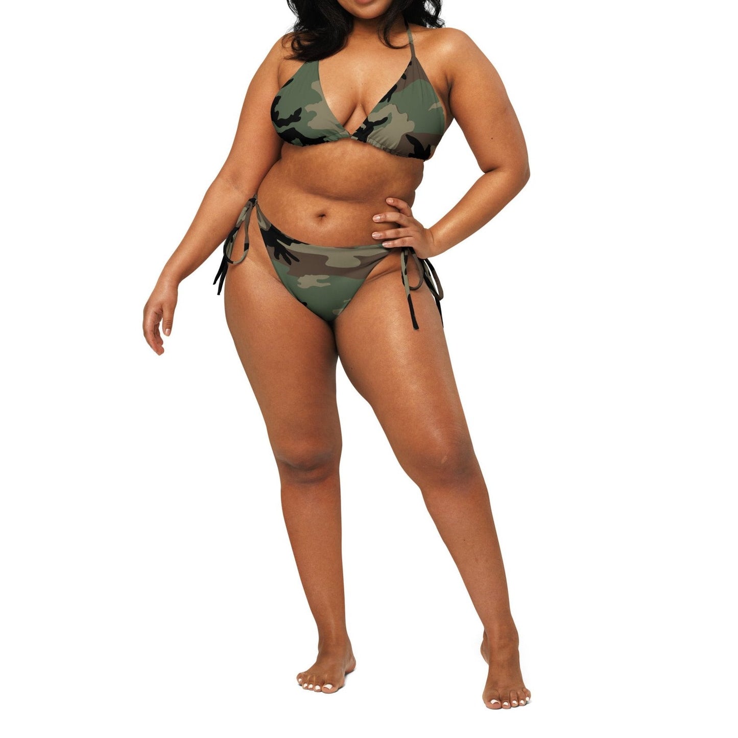 M81 Woodland Camo String Bikini Set _ Concealing Coloration