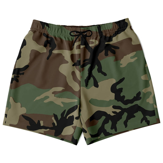 M81 Woodland Camo Swim Shorts 6.5″ - Concealing Coloration