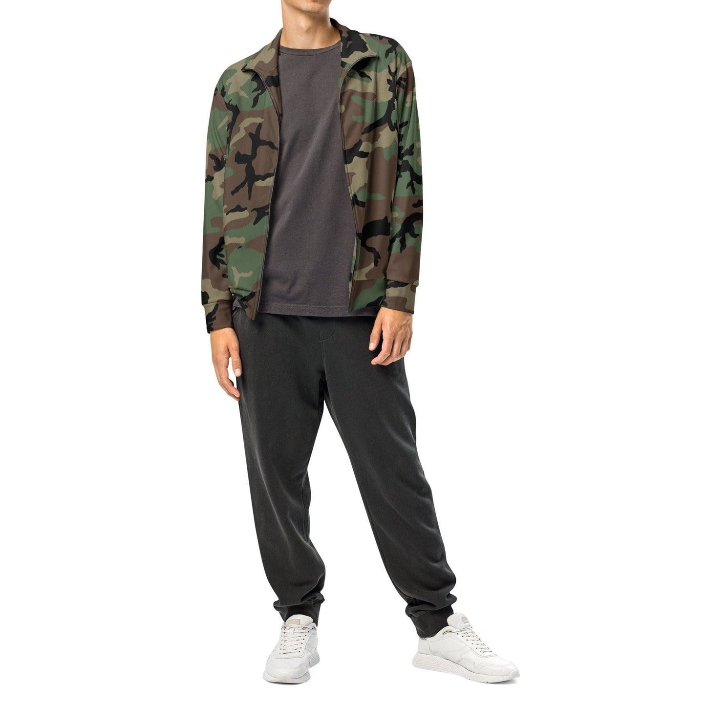 M81 Woodland Camo Track Jacket _ Concealing Coloration