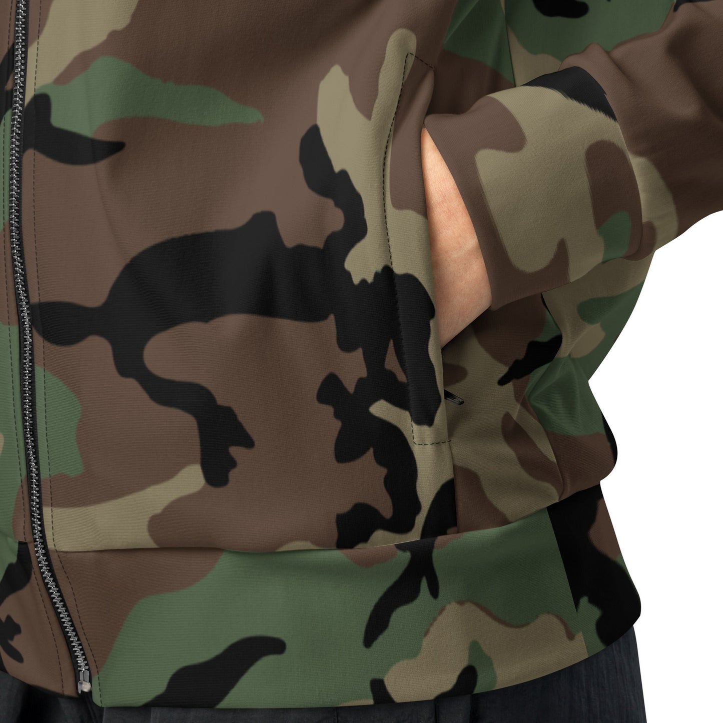 M81 Woodland Camo Track Jacket _ Concealing Coloration
