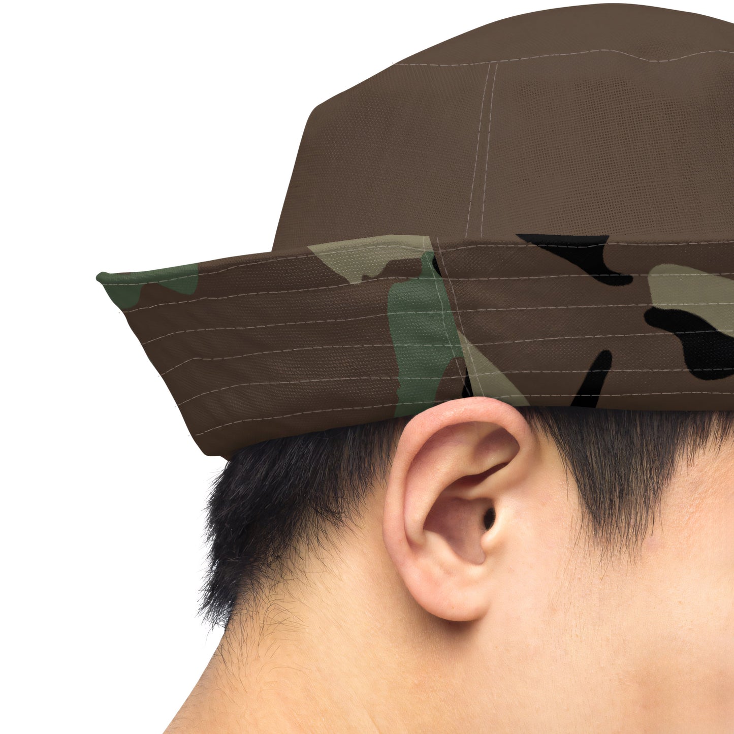 M81 Woodland Camo Underbrim Bucket Hat - Brown _ Concealing Coloration