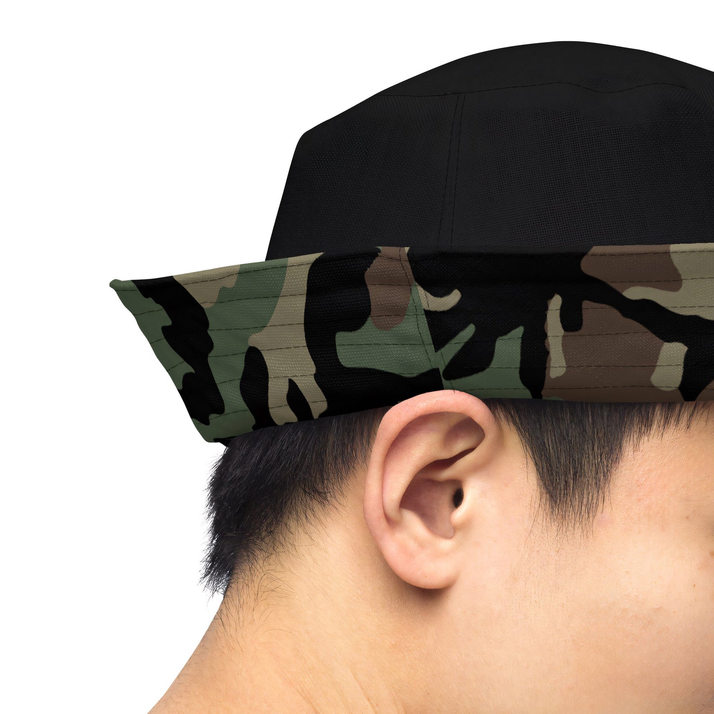 M81 Woodland Camo Underbrim Bucket Hat - Brown _ Concealing Coloration