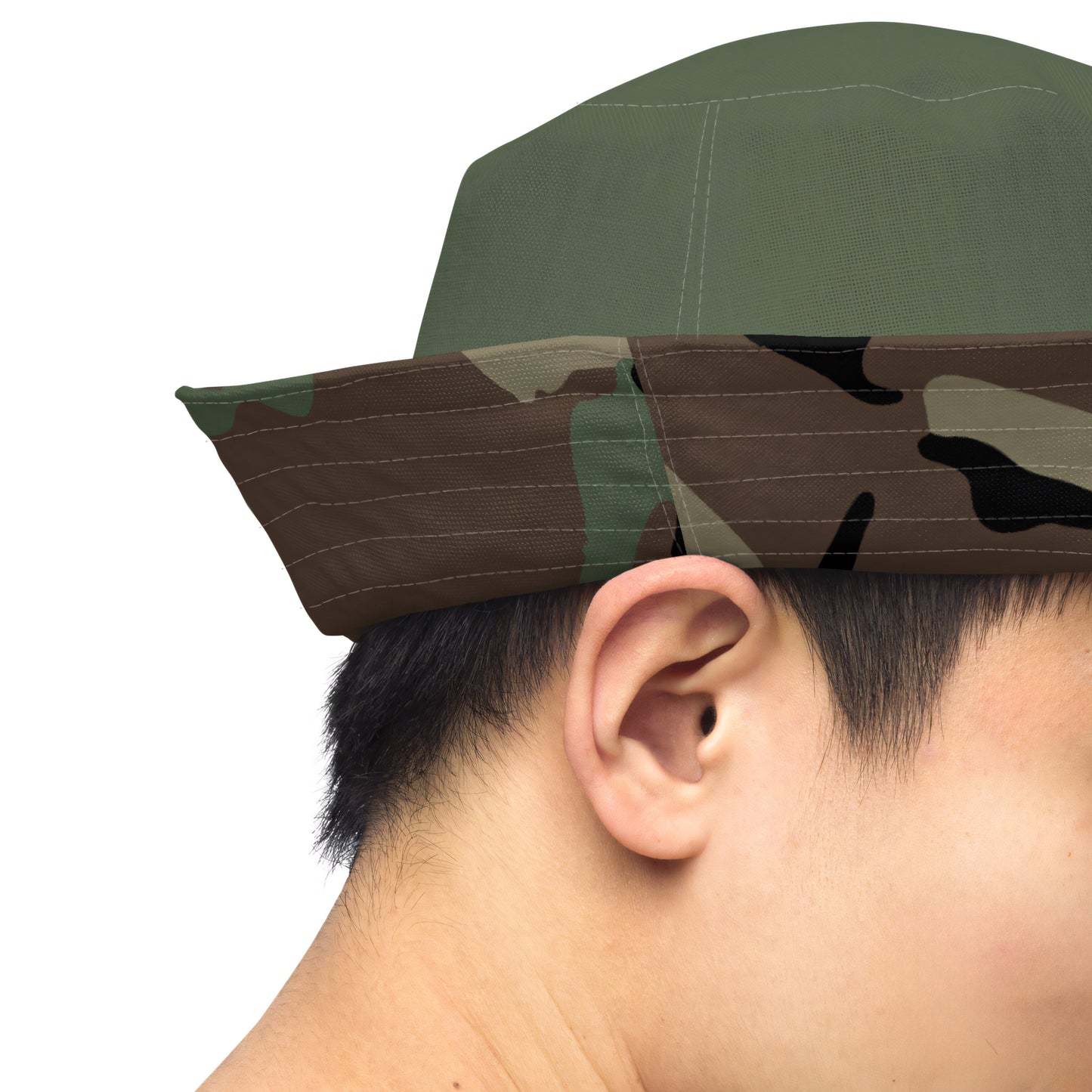 M81 Woodland Camo Underbrim Bucket Hat - Green _ Concealing Coloration
