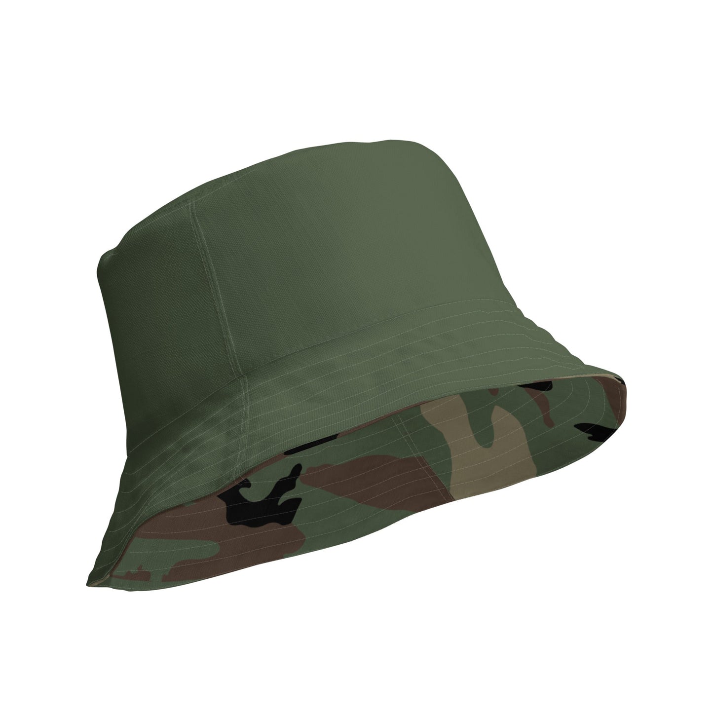 M81 Woodland Camo Underbrim Bucket Hat - Green _ Concealing Coloration